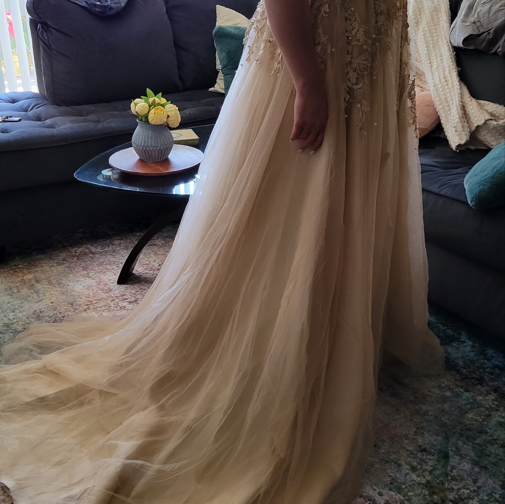 Beautiful brand new beaded with lace dress